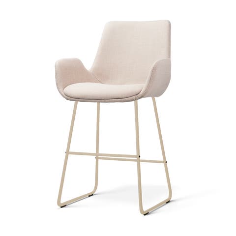 Nino-Eef barkruk beige - beige onderstel - 65 cm