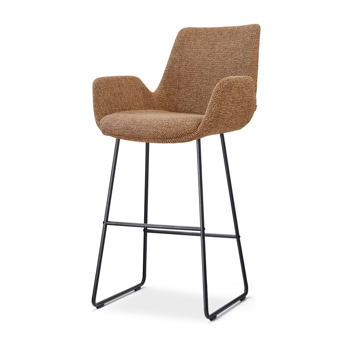 Nino-Eef barkruk bruin blend - zwart onderstel - 75 cm