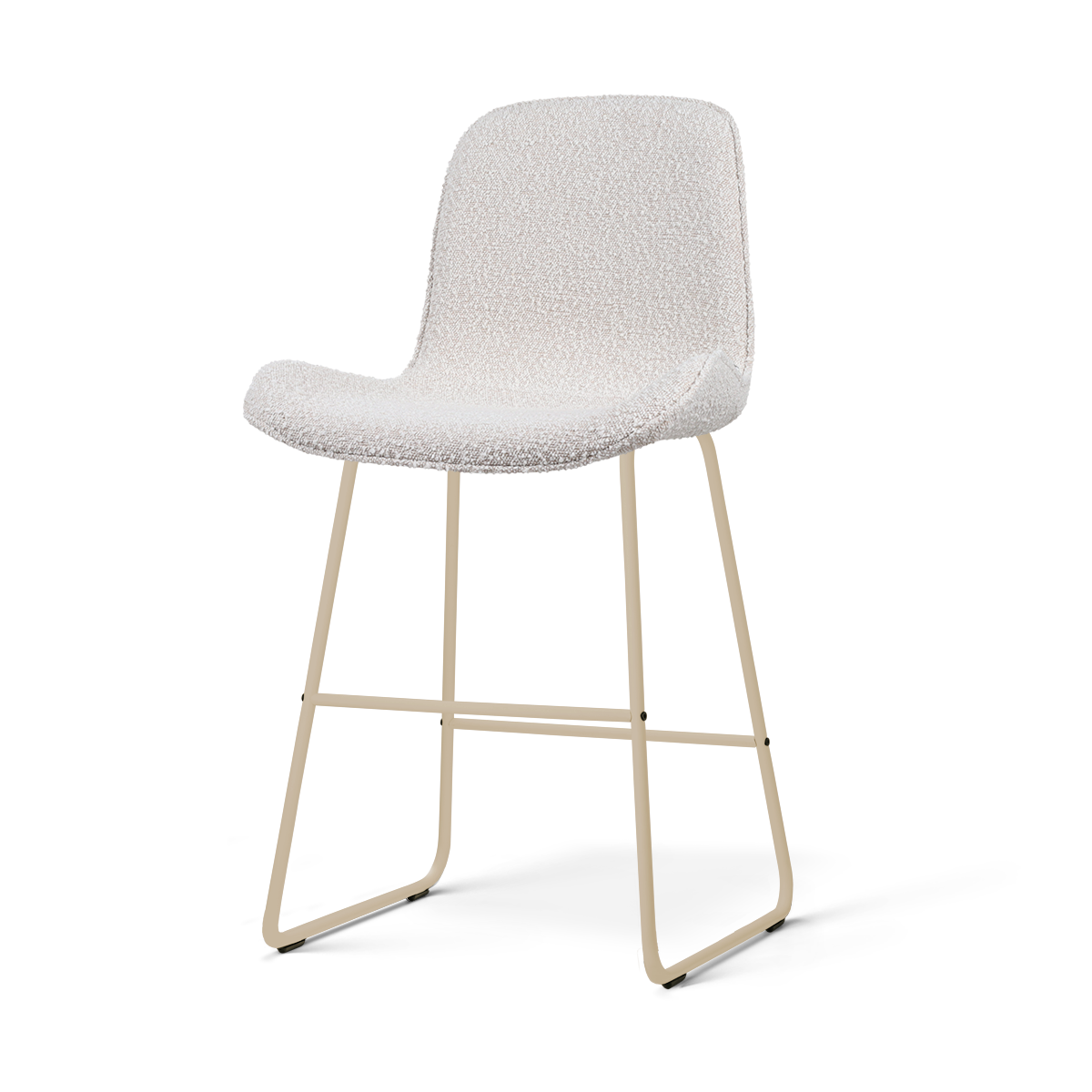 Nino-Fé barkruk bouclé beige - beige onderstel - 65 cm