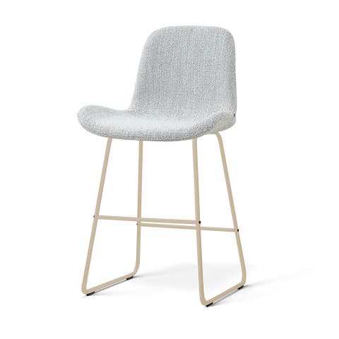 Nino-Fé barkruk grijs melange - beige onderstel - 65 cm