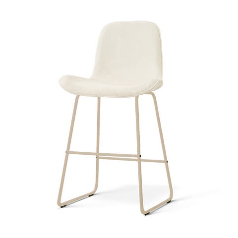 Nino-Fé barkruk rib beige - beige onderstel - 65 cm