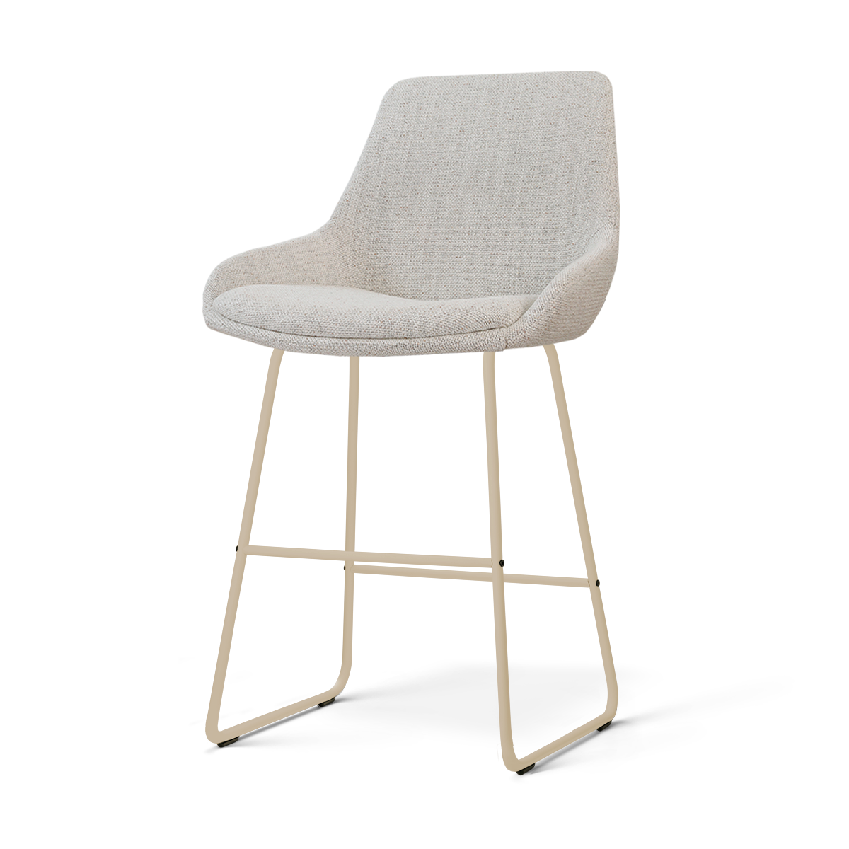 Nino-Isa barkruk beige gemêleerd - beige onderstel - 65 cm