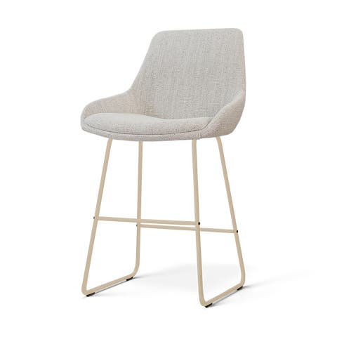 Nino-Isa barkruk beige gemêleerd - beige onderstel - 65 cm
