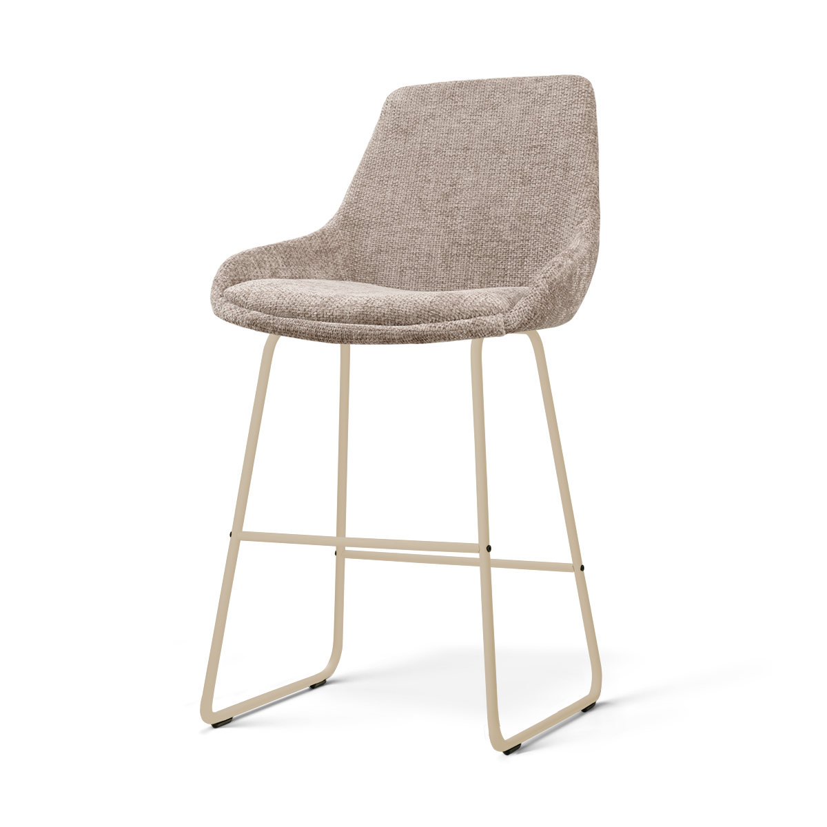 Nino-Isa barkruk bruin - beige onderstel - 65 cm