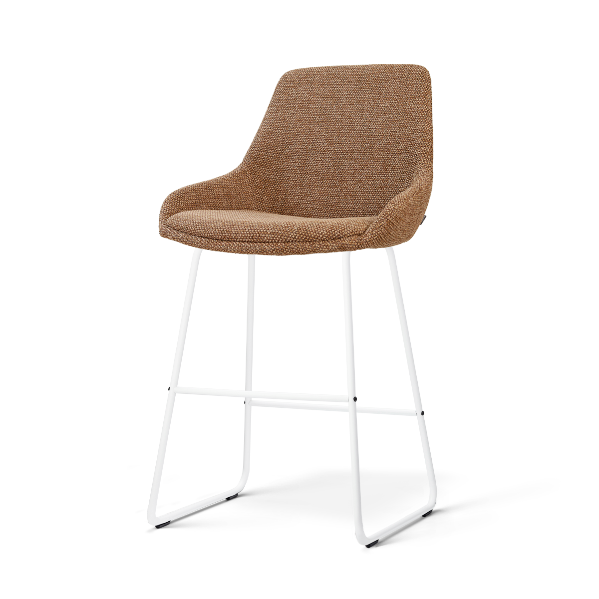 Nino-Isa barkruk bruin blend - wit onderstel - 65 cm