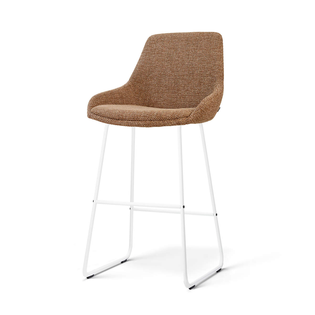 Nino-Isa barkruk bruin blend - wit onderstel - 75 cm