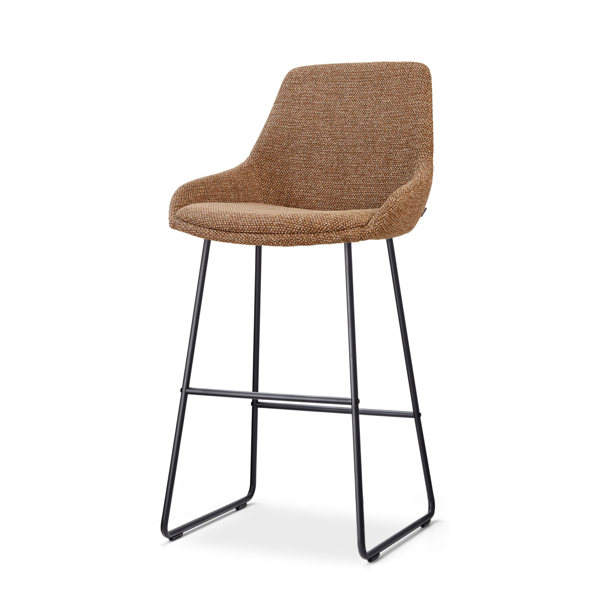 Nino-Isa barkruk bruin blend - zwart onderstel - 75 cm