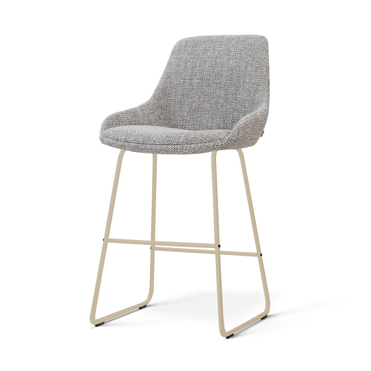 Nino-Isa barkruk grijs blend - beige onderstel - 65 cm