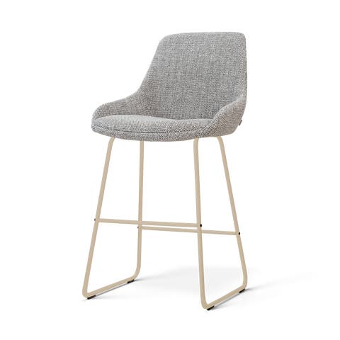 Nino-Isa barkruk grijs blend - beige onderstel - 65 cm