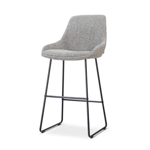 Nino-Isa barkruk grijs blend - zwart onderstel - 75 cm