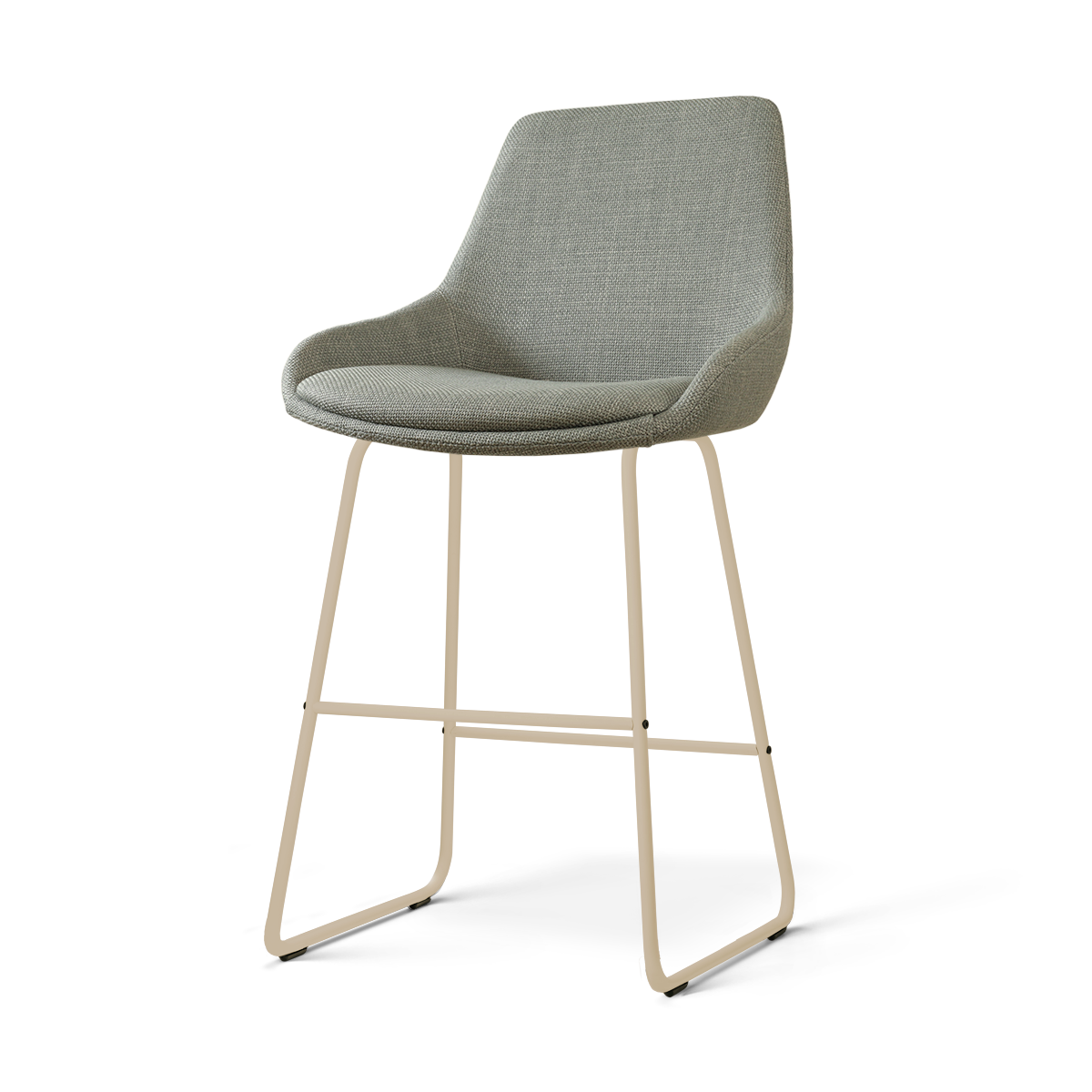 Nino-Isa barkruk saliegroen - beige onderstel - 65 cm