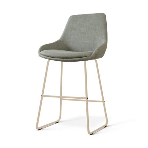 Nino-Isa barkruk saliegroen - beige onderstel - 65 cm