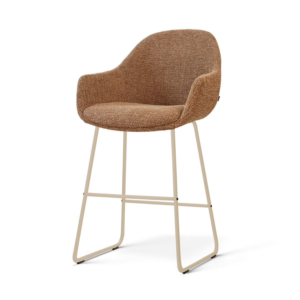 Nino-Mae barkruk bruin blend - beige onderstel - 65 cm