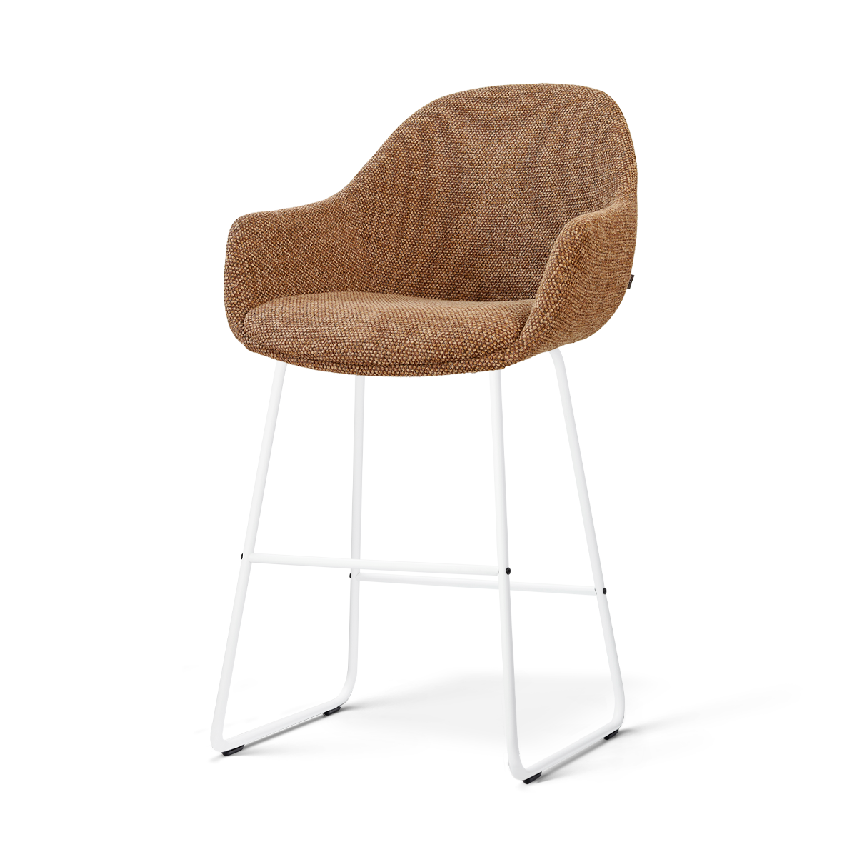 Nino-Mae barkruk bruin blend - wit onderstel - 65 cm