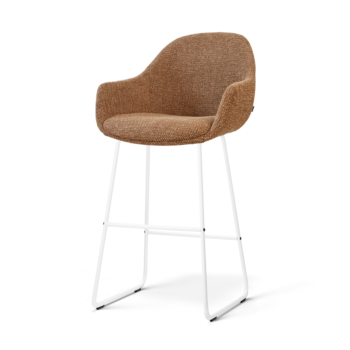 Nino-Mae barkruk bruin blend - wit onderstel - 75 cm