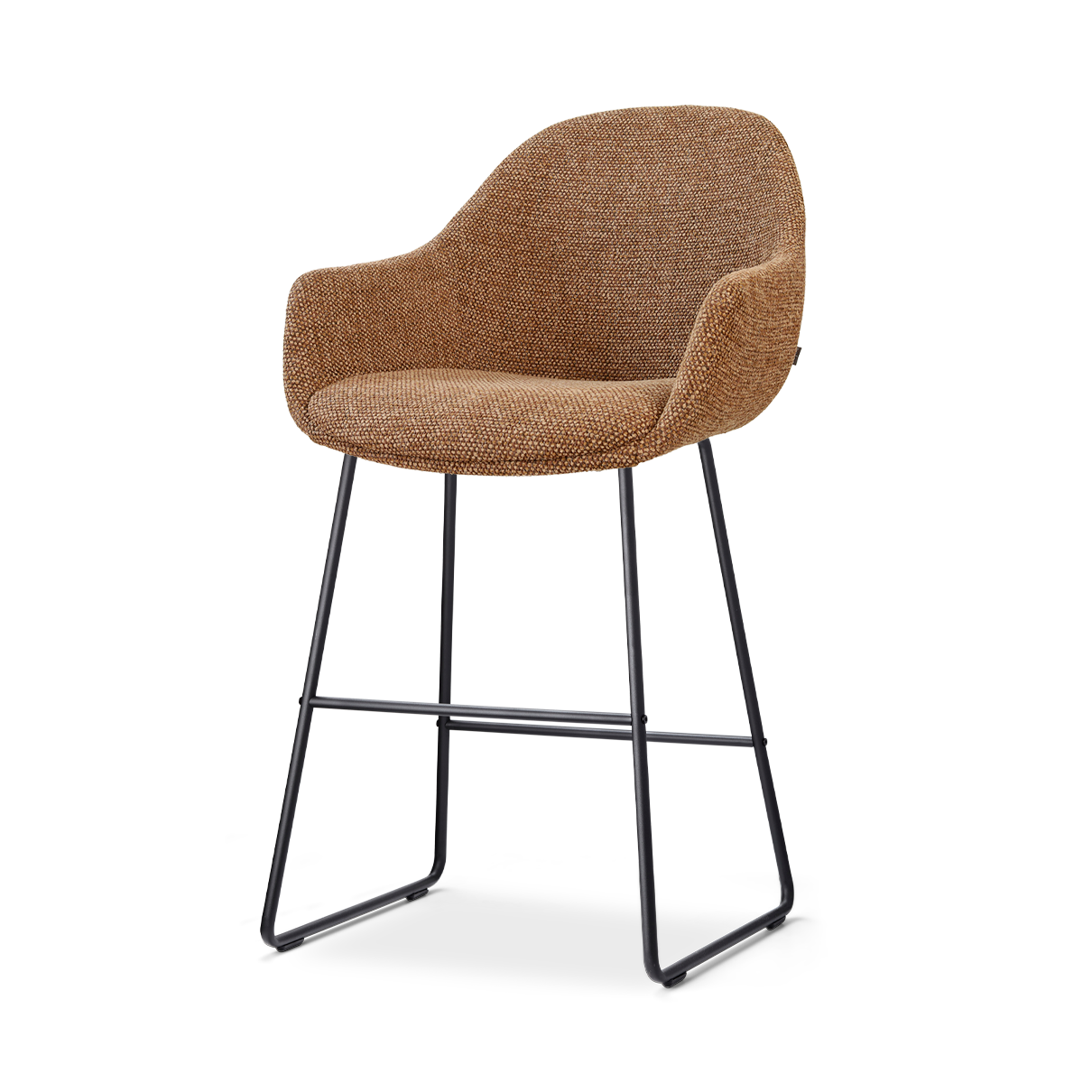 Nino-Mae barkruk bruin blend - zwart onderstel - 65 cm