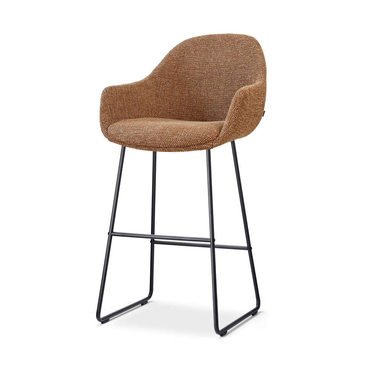 Nino-Mae barkruk bruin blend - zwart onderstel - 75 cm