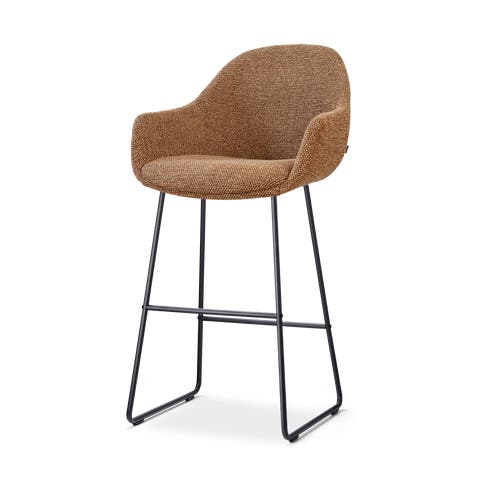 Nino-Mae barkruk bruin blend - zwart onderstel - 75 cm