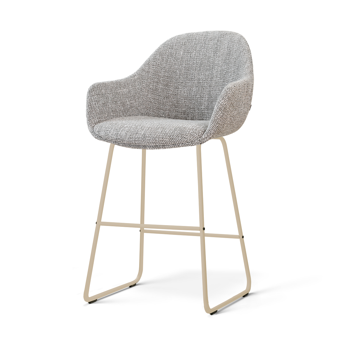 Nino-Mae barkruk grijs blend - beige onderstel - 65 cm