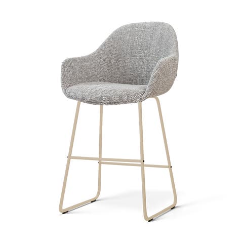 Nino-Mae barkruk grijs blend - beige onderstel - 65 cm