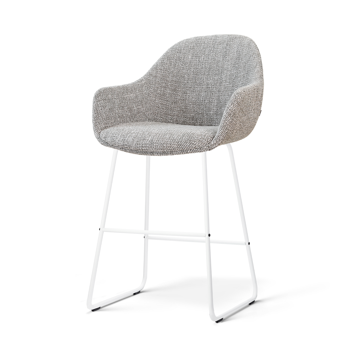 Nino-Mae barkruk grijs blend - wit onderstel - 65 cm