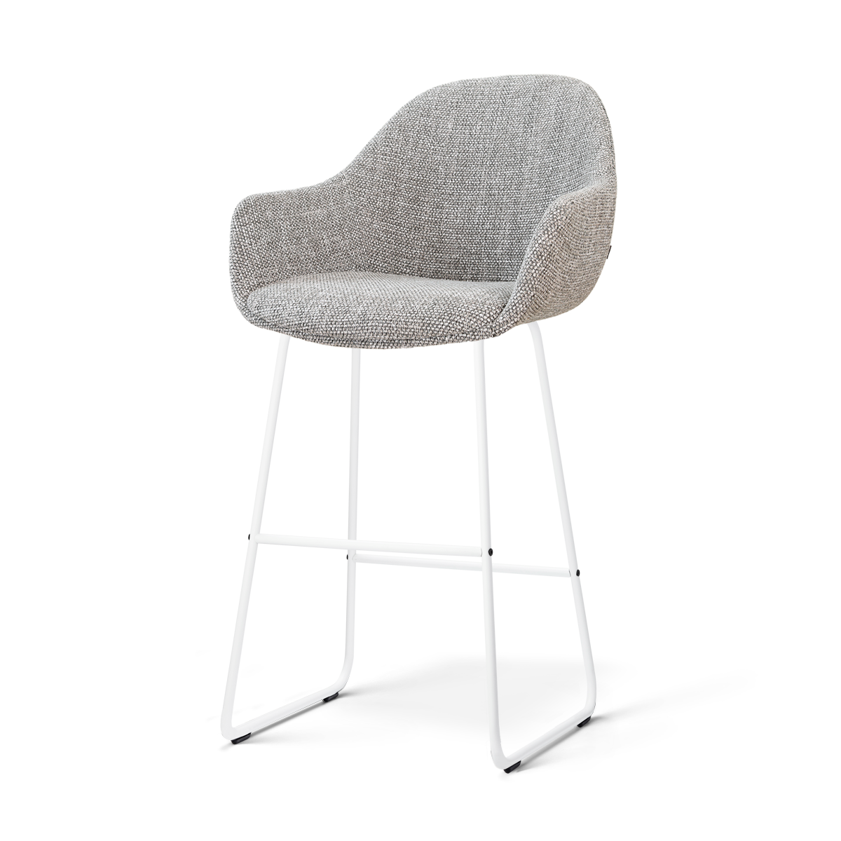 Nino-Mae barkruk grijs blend - wit onderstel - 75 cm