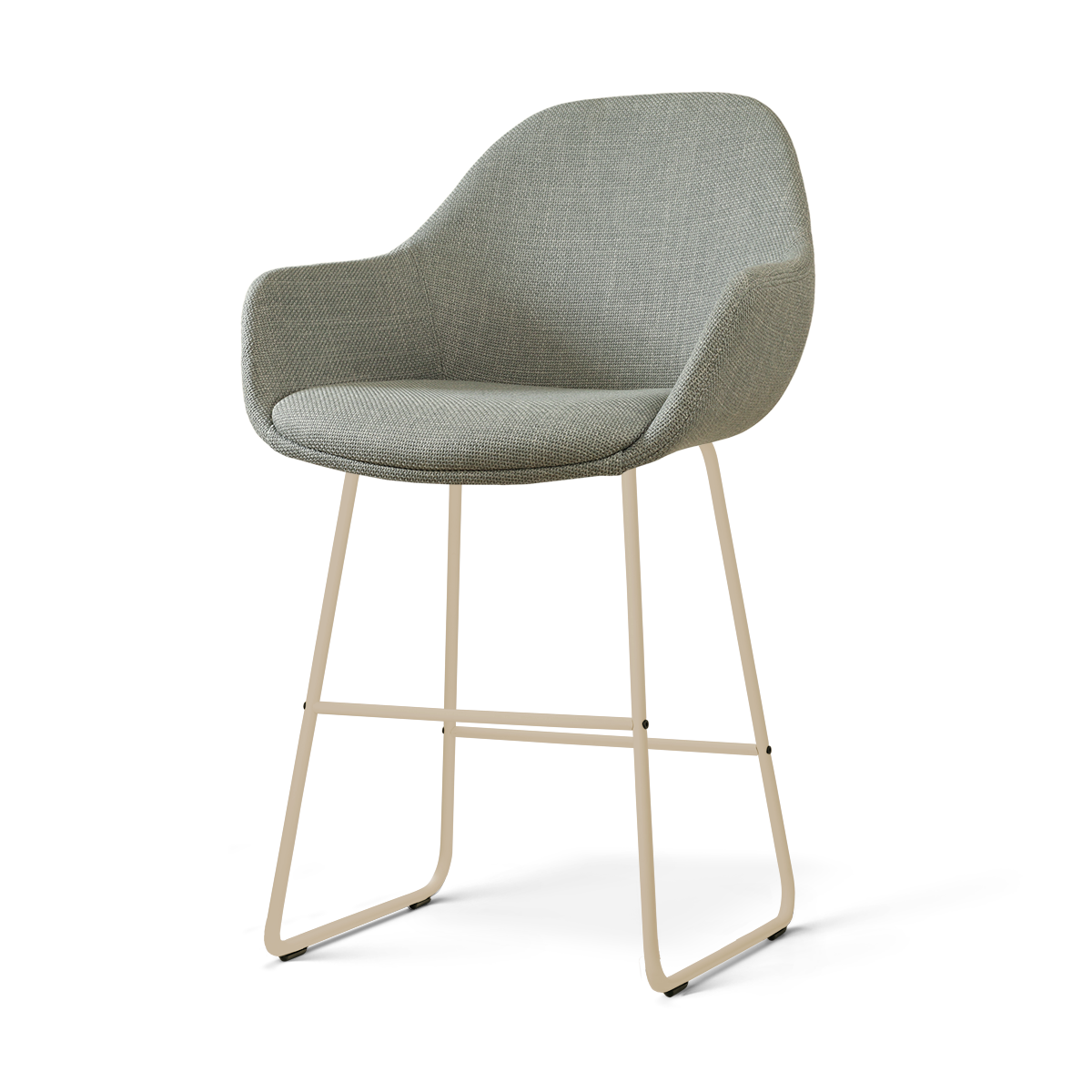 Nino-Mae barkruk saliegroen - beige onderstel - 65 cm