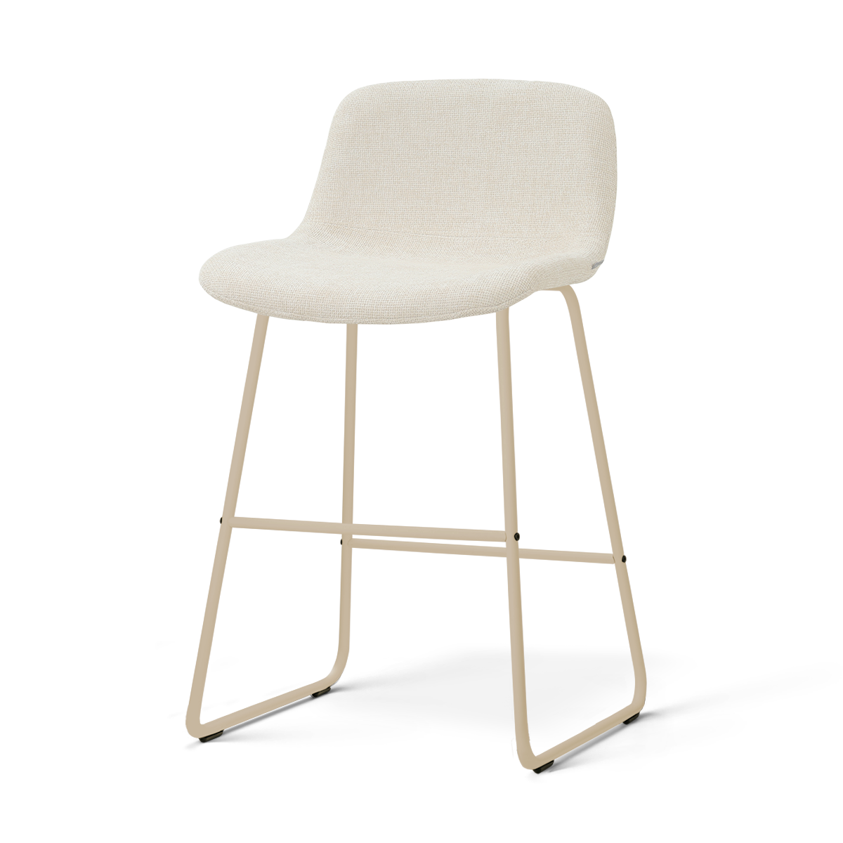 Nino-Mats barkruk cottonbeige - beige onderstel - 65 cm