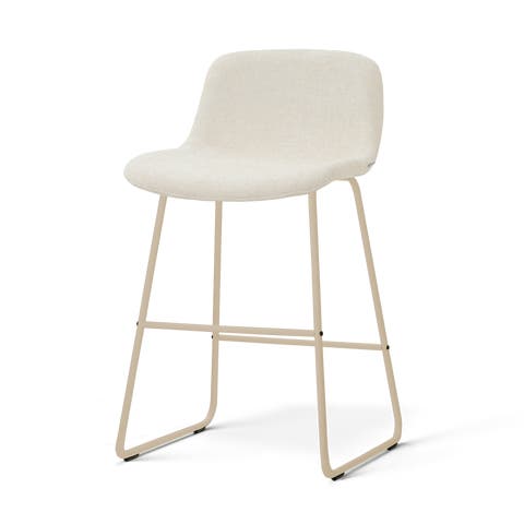 Nino-Mats barkruk cottonbeige - beige onderstel - 65 cm