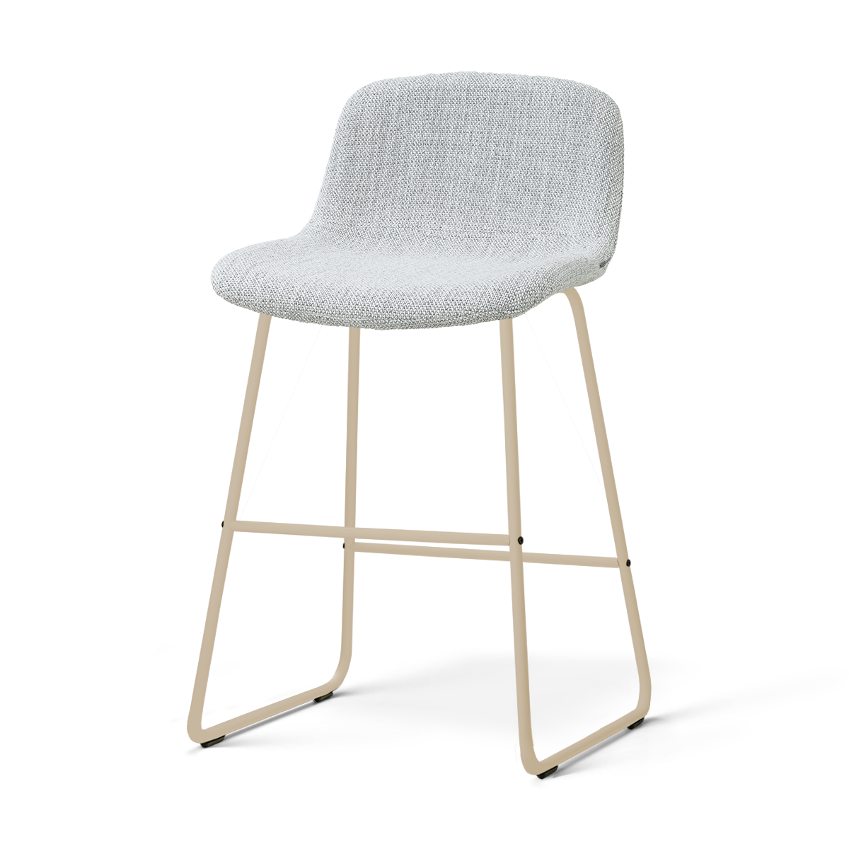 Nino-Mats barkruk grijs melange - beige onderstel - 65 cm