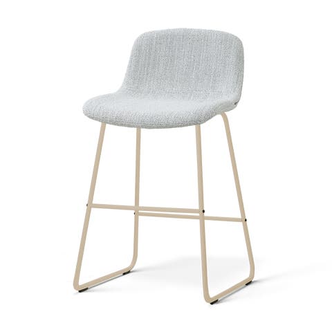 Nino-Mats barkruk grijs melange - beige onderstel - 65 cm