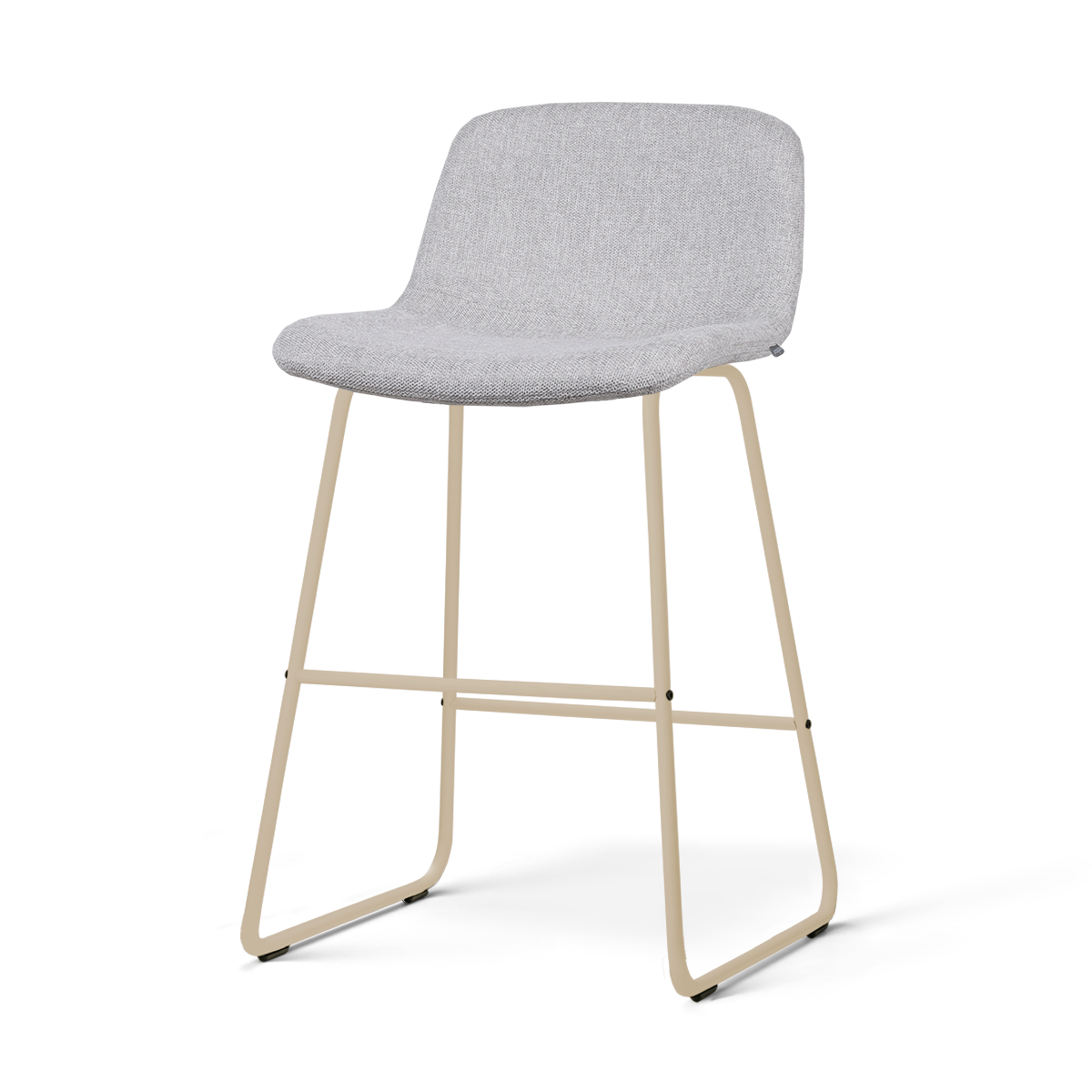 Nino-Mats barkruk lichtgrijs - beige onderstel - 65 cm