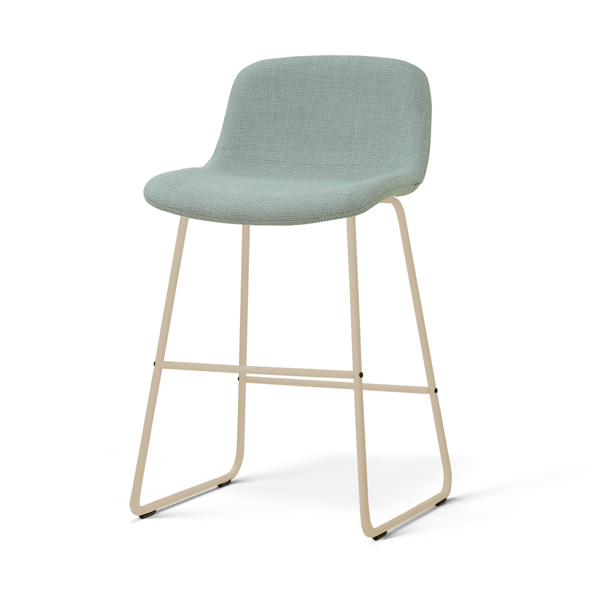 Nino-Mats barkruk saliegroen - beige onderstel - 65 cm