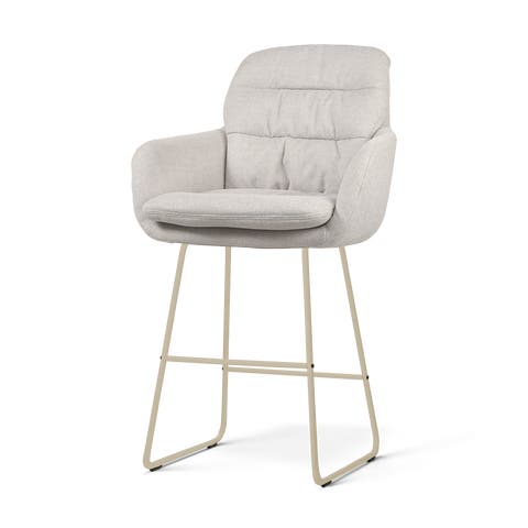 Nino-Mia barkruk beige - beige onderstel - 65 cm
