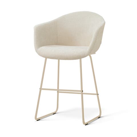 Nino-Otis barkruk cottonbeige - beige onderstel - 65 cm