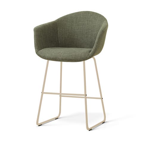 Nino-Otis barkruk forestgroen - beige onderstel - 65 cm