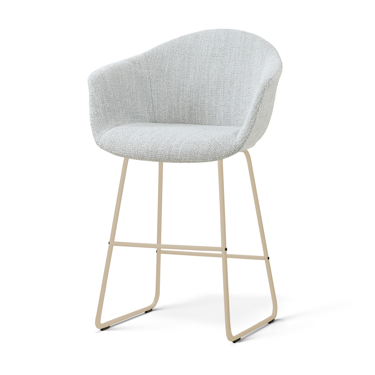 Nino-Otis barkruk grijs melange - beige onderstel - 65 cm