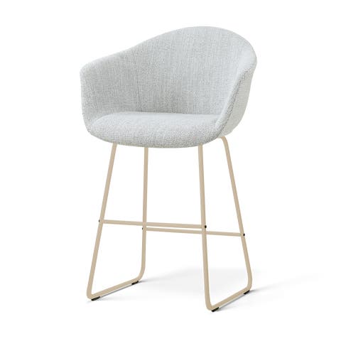 Nino-Otis barkruk grijs melange - beige onderstel - 65 cm