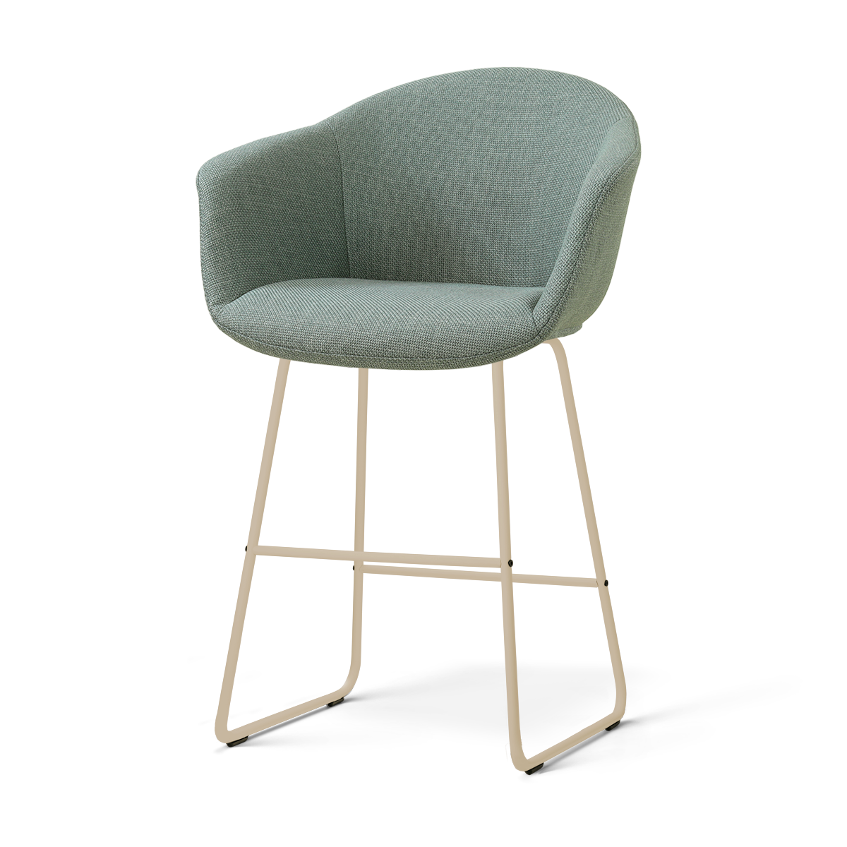 Nino-Otis barkruk saliegroen - beige onderstel - 65 cm