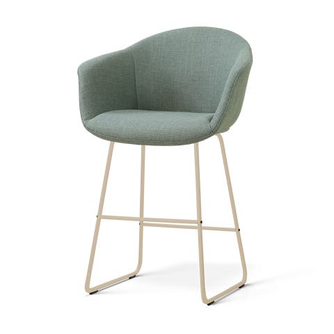 Nino-Otis barkruk saliegroen - beige onderstel - 65 cm
