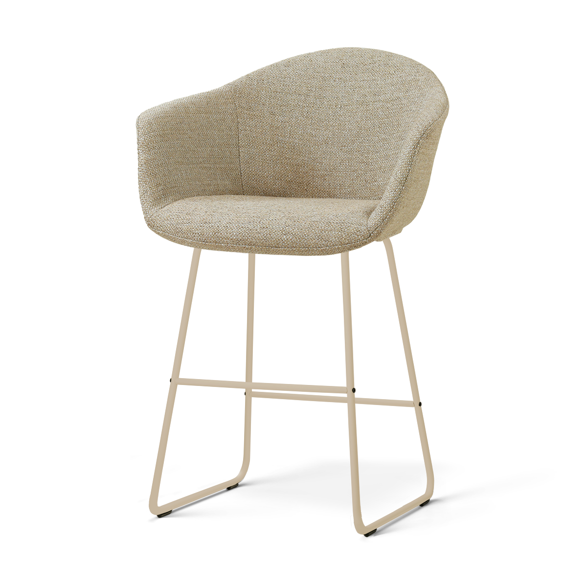 Nino-Otis barkruk taupe melange - beige onderstel - 65 cm