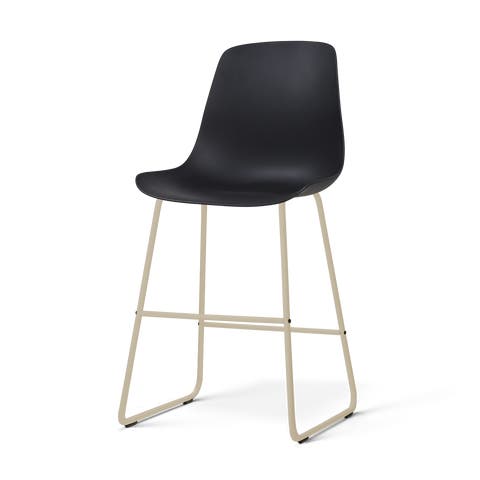 Nino-Pip barkruk zwart - beige onderstel - 65 cm