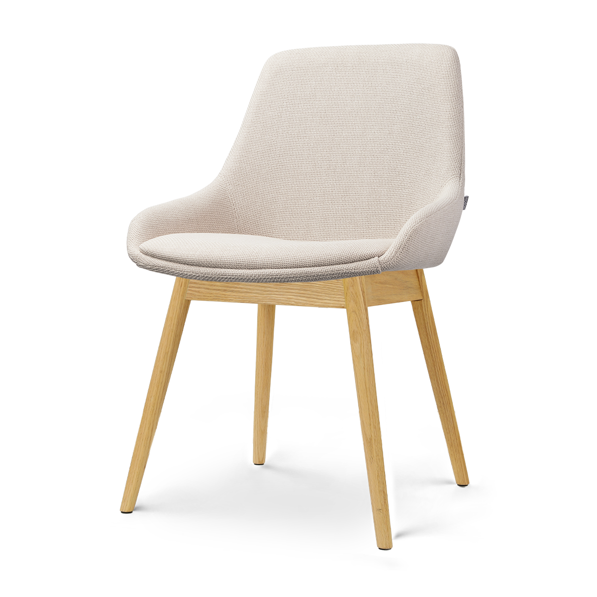 Nio-Isa eetkamerstoel beige - houten onderstel