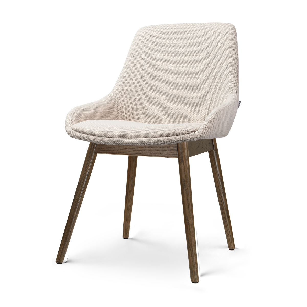 Nio-Isa eetkamerstoel beige - walnoot houten onderstel