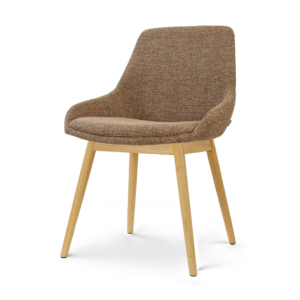 Nio-Isa eetkamerstoel bruin blend - houten onderstel