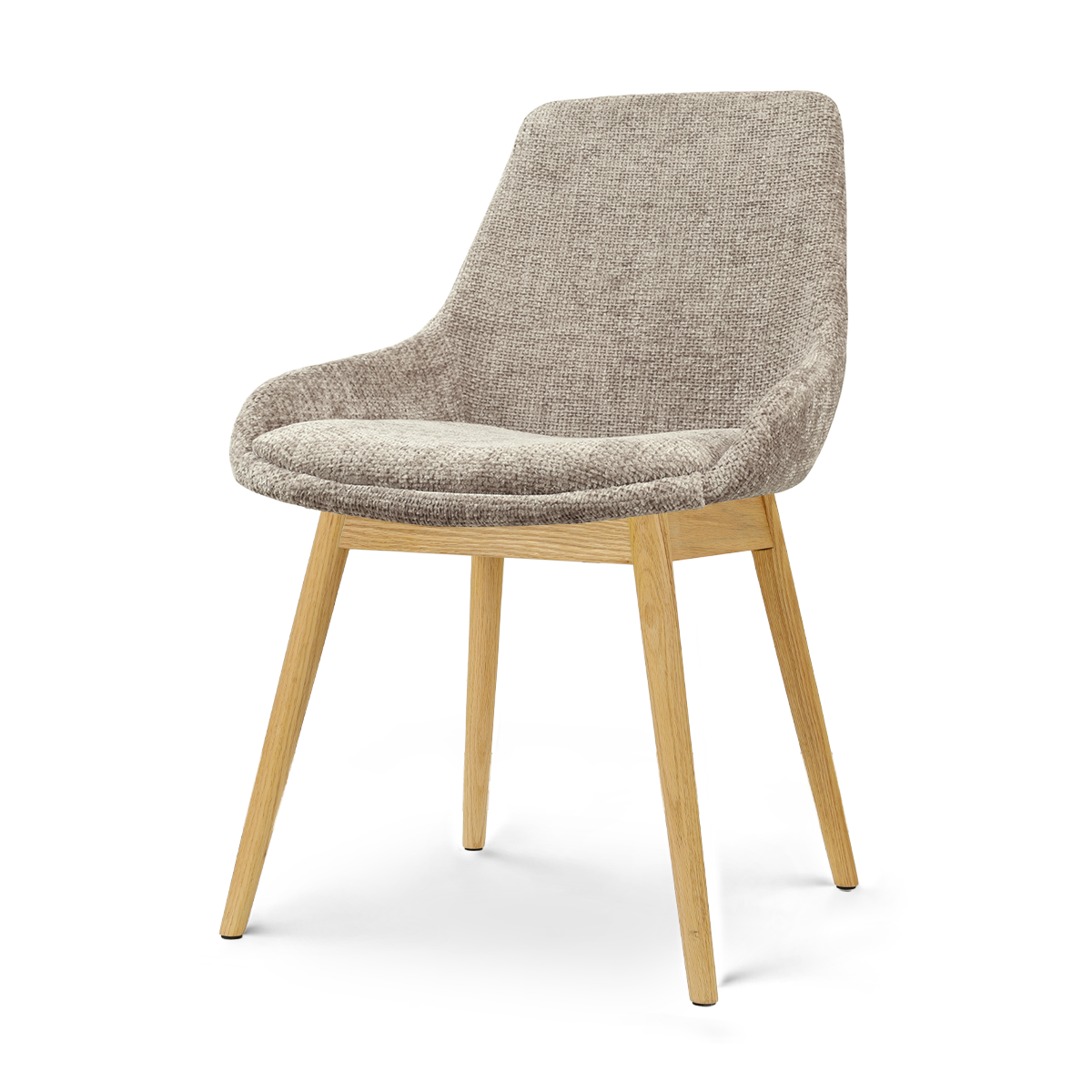 Nio-Isa eetkamerstoel bruin - houten onderstel