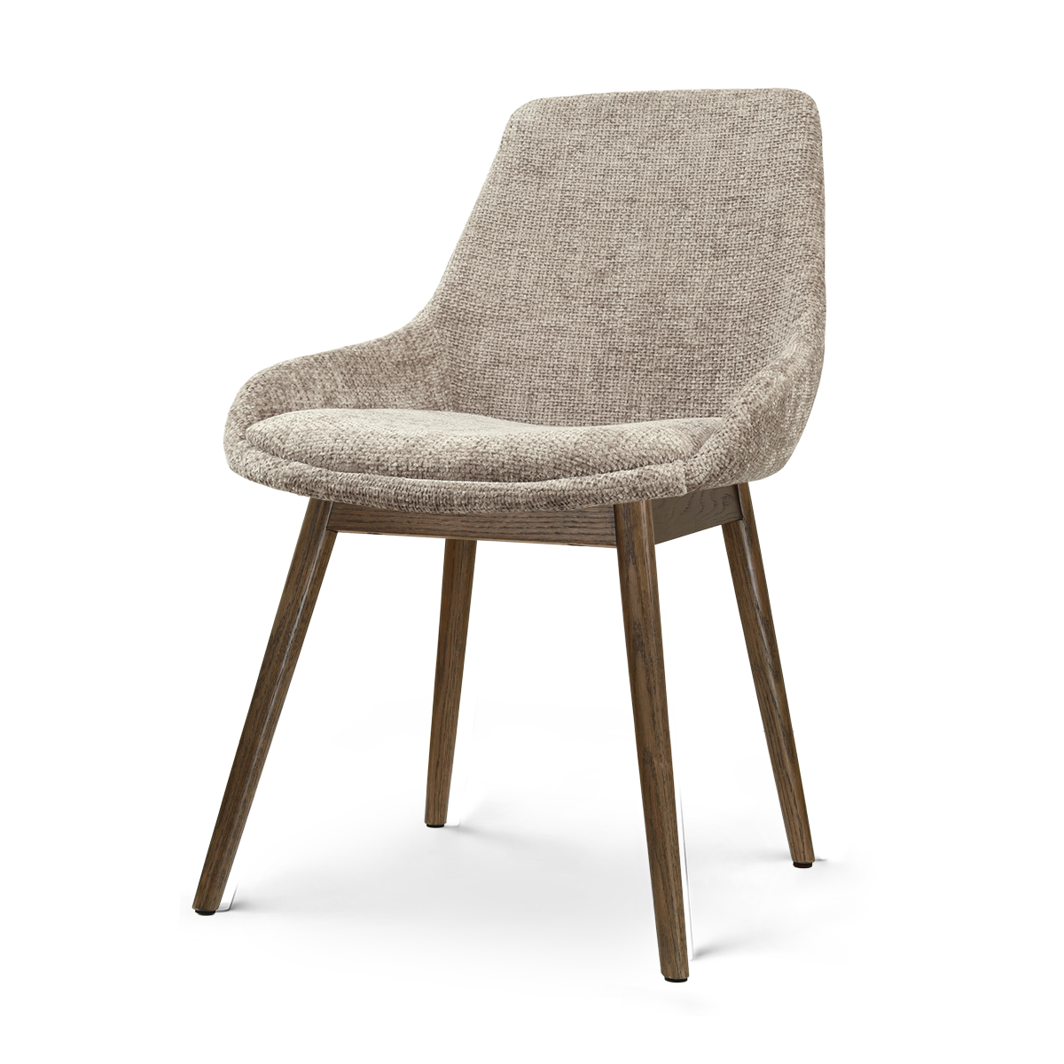 Nio-Isa eetkamerstoel bruin - walnoot houten onderstel