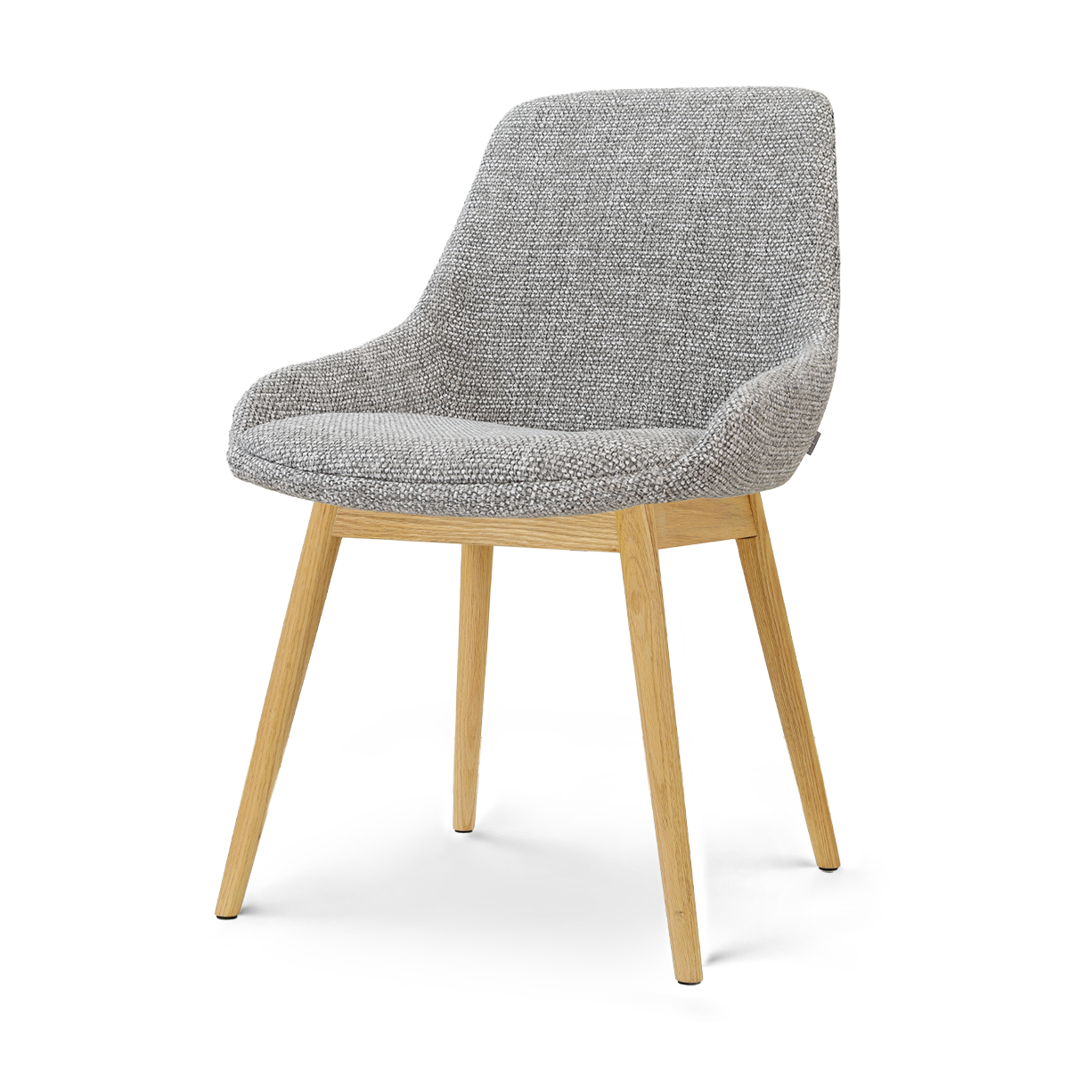 Nio-Isa eetkamerstoel grijs blend - houten onderstel