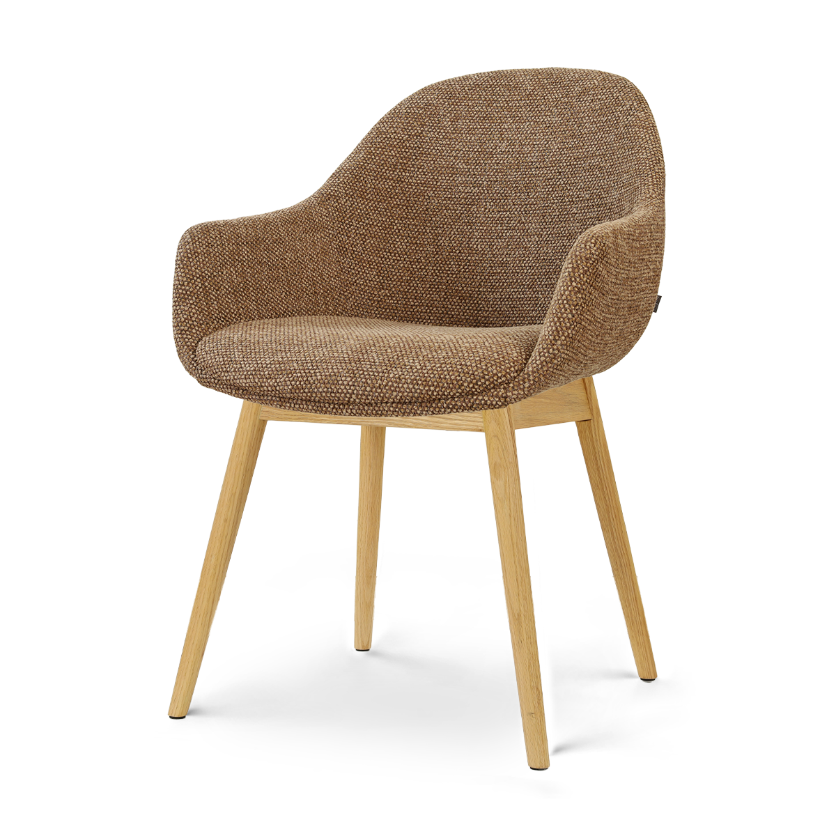 Nio-Mae eetkamerstoel bruin blend - houten onderstel