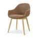 Nio-Mae eetkamerstoel bruin blend - houten onderstel